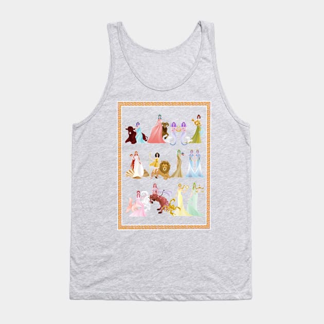 Horoscope Goddesses Tank Top by amadeuxway